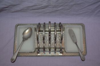 Toast Rack and Butter Dishes (4)