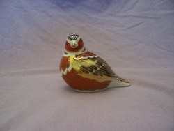 Royal Crown Derby Gold Stop Chaffinch Bird Paperweight
