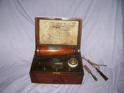 Griggs Conical Electro Magnetic Machine. 1873. Mahogany Case