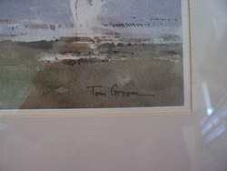 Old Bosham signed Watercolour. Tom Groom