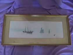 'Evening' Delightful framed Seascape. Garman Morris