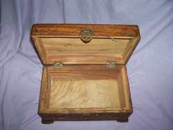 Lovely Orriental Carved Box With Lock