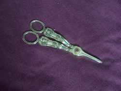 A Pair Of Solid Silver Georgian Grape Scissors. London 1823
