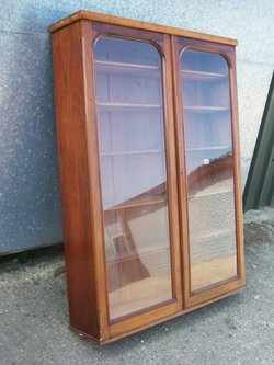 Victorian Mahogany Glazed Cabinet Bookcase.