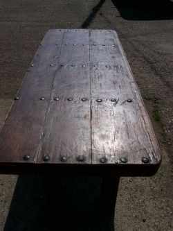 Interesting Dining Table. Made From 17 C Spanish Door.