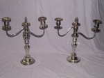 Pair of Silver Plated Candelabra.