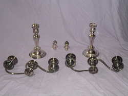Pair of Silver Plated Candelabra. (3)
