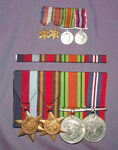 WW2 Medals Set Of 4 and Matching Miniatures.
