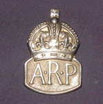 Solid Silver ARP Lapel Badge. London 1938.