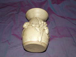 Medium Studio Pottery Vase with Mice Detail.