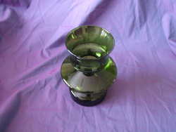 Retro 1970s Green Glass Vase. (2)