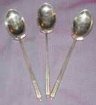 Three Solid Silver Golf Design Coffee Spoons Sheffield 1930’s.