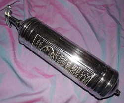 Vintage Chrome Pyrene Fire Extinguisher