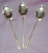 Three Solid Silver Golf Design Coffee Spoons Sheffield 1930’s.