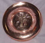 Decorative Copper Wall Plate Signed Drewsen.