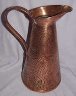 Arts and Crafts Hammered Copper Jug (3)