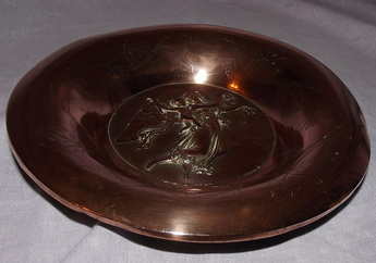 Copper Wall Plate Signed Drewsen (2)