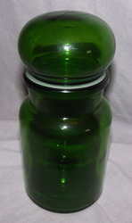 Green Glass StorageChemist Jar