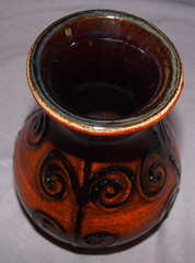 Retro Orange and Black Vase (3)