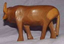 Carved Wooden Buffalo (2)