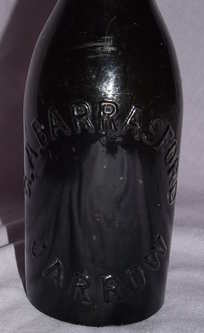 G A Barrasford Dark Green Victorian Bottle (2)