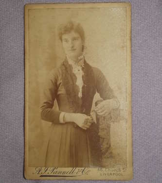 Victorian CDV Photograph of a Standing Lady.