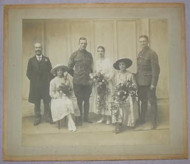 WW1 Wedding Group Photograph. 