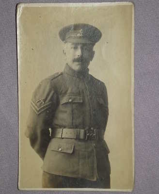 Postcard Photograph of WW1 Soldier or Officer. 