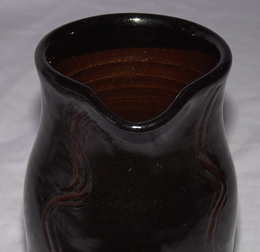 Studio Pottery Jug, Brown Glaze