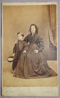 Victorian CDV Photograph Old Lady with a Child