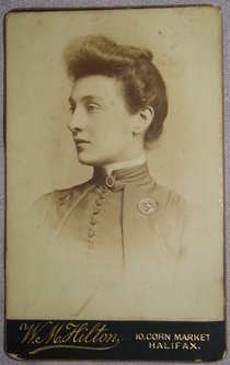 Victorian CDV Photograph Lady Portrait Looking Right