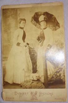 Victorian Cabinet Photograph Two Ladies Standing