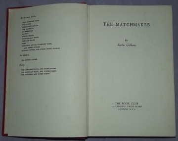 The Matchmaker, Stella Gibbons, 1st Edition