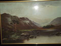 Pair of Victorian Highland Mountain Landscape Oil paintings (5)