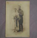 Postcard Photograph of WW1 Wedding Couple. 