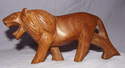 Carved Wooden Lion.