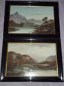 Pair of Victorian Highland Mountain Landscape Oil Paintings.