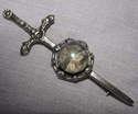 Scottish Agate Silver Brooch/Kilt Pin, Robert Allison.