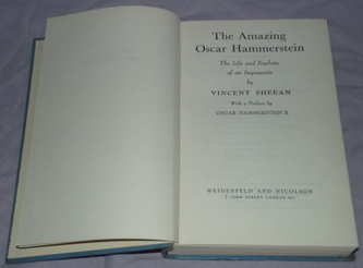 The Amazing Oscar Hammerstein by Vincent Sheean 1st Edition (2)