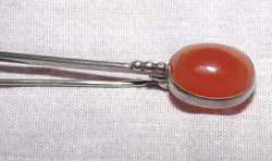 Silver Carnelian Brooch Kilt Pin (4)