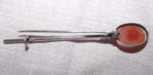 Silver Carnelian Brooch Kilt Pin (5)