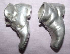 Pair of Pewter Boots (3)
