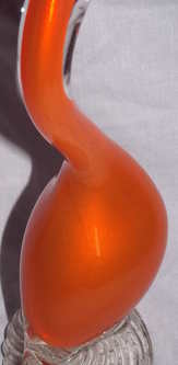 Vintage Murano Orange Glass Bird (6)