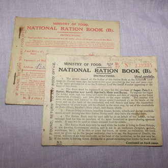 WW1 National Ration Books.