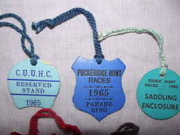 Horse Racing Card Tags Badges, Seven in Total