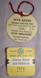 Horse Racing Card Tags Badges, Seven in Total