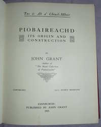 Piobaireachd its Origin and Construction by John Grant 1st edition 1915 (5)