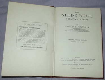 The Slide Rule A Practical Manual by Charles N Pickworth (2)