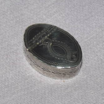 Miniature Georgian Solid Silver Snuff Box.