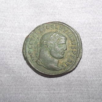 Roman Follis Coin Diocletian.